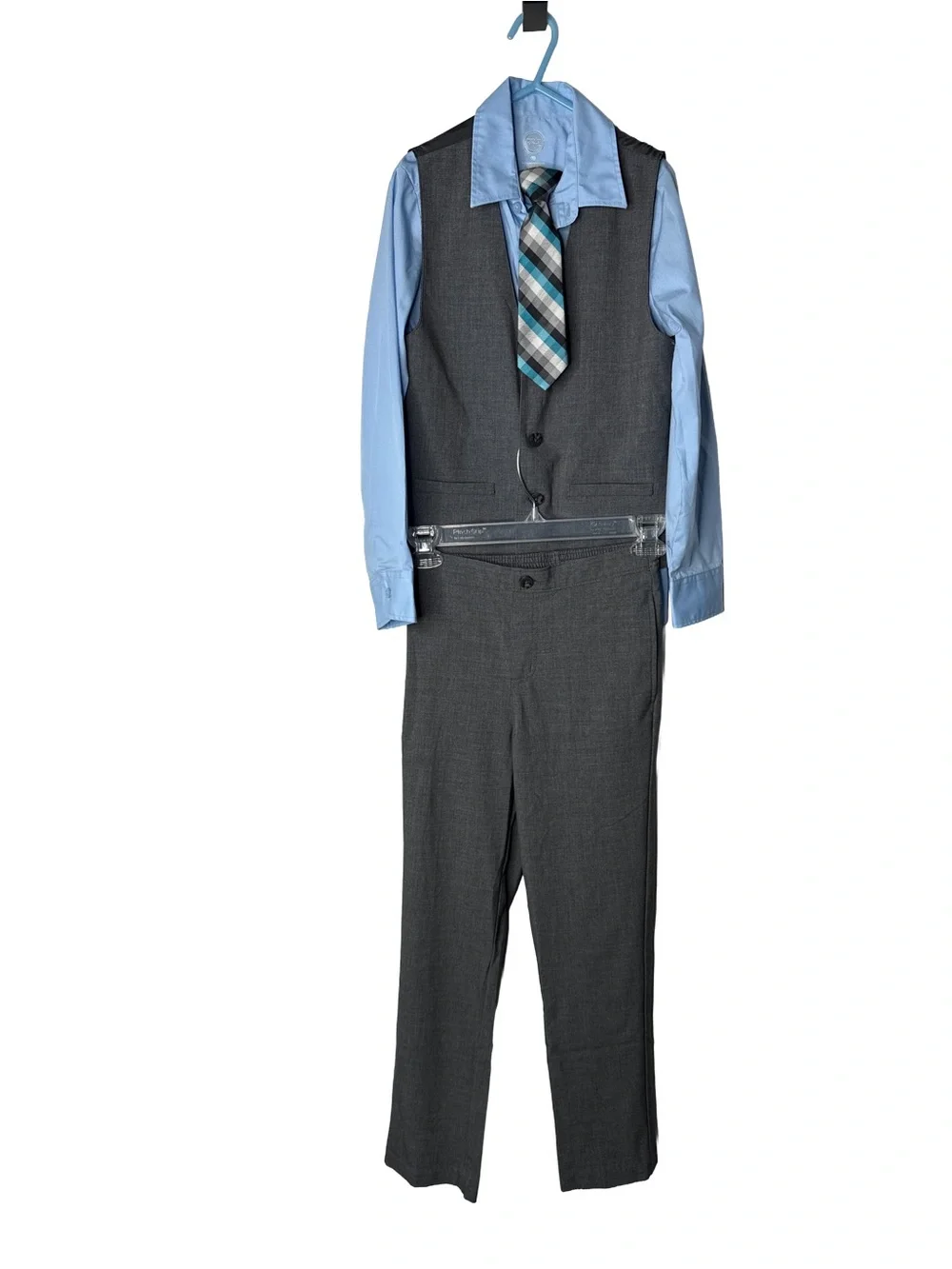 WONDER NATION Boy’s 10 Blue Gray Four-Piece Preppy Special Occasion Suit